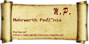 Mehrwerth Peónia névjegykártya